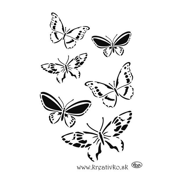 Šablóna (20,0 x 30,0 cm) - Motýle