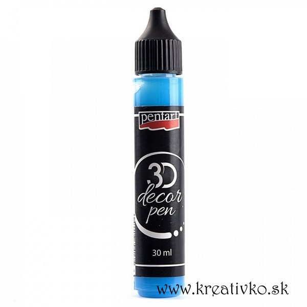 3D dekoračné pero 30 ml - 846_akvamarínová modrá