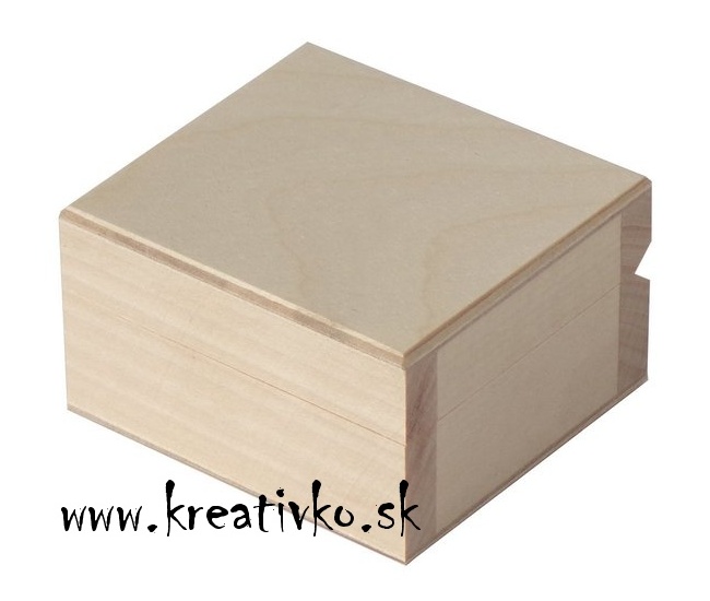 Drevená krabička - (7,0 x 6,5 x 4,0 cm)