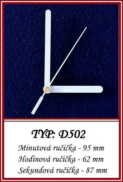 Hodinové ručičky (MO) - TYP: D502 (biele)