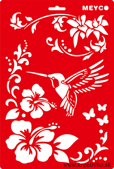 Šablóna (20,0 x 30,0 cm) - vták