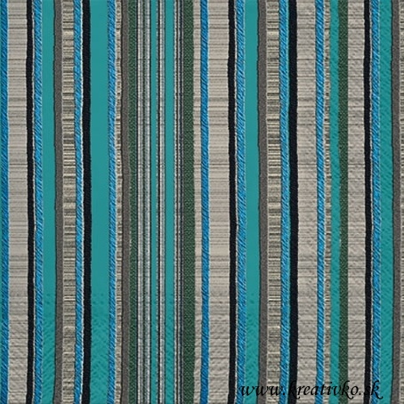 Servítka 33 x 33 cm - Pruhy (modré)