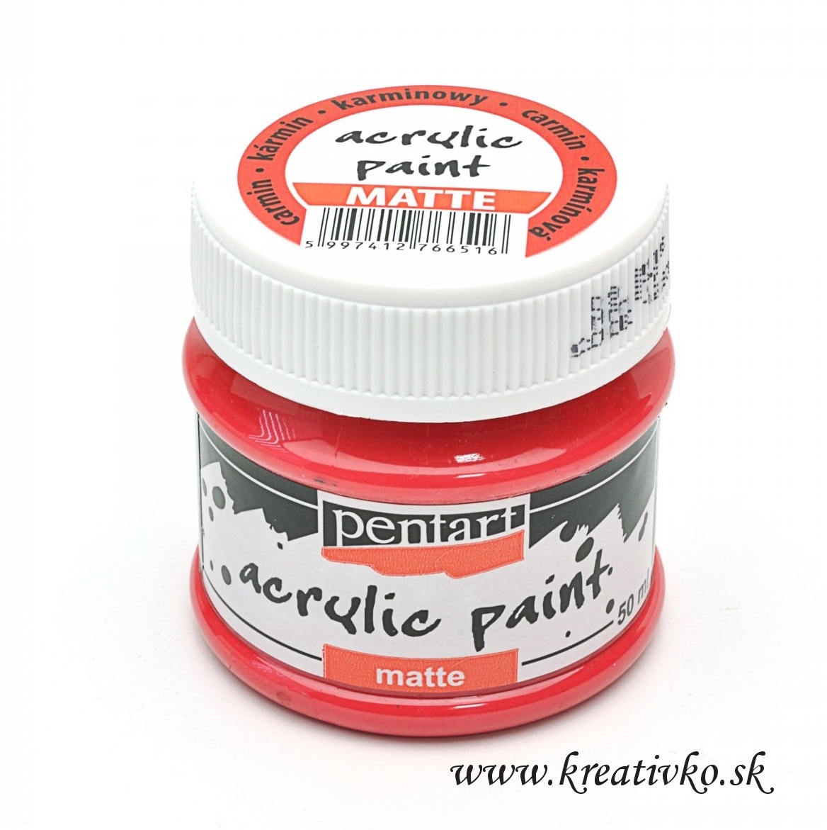 Akrylová farba PENTART (matná) 50 ml - karmínová červená