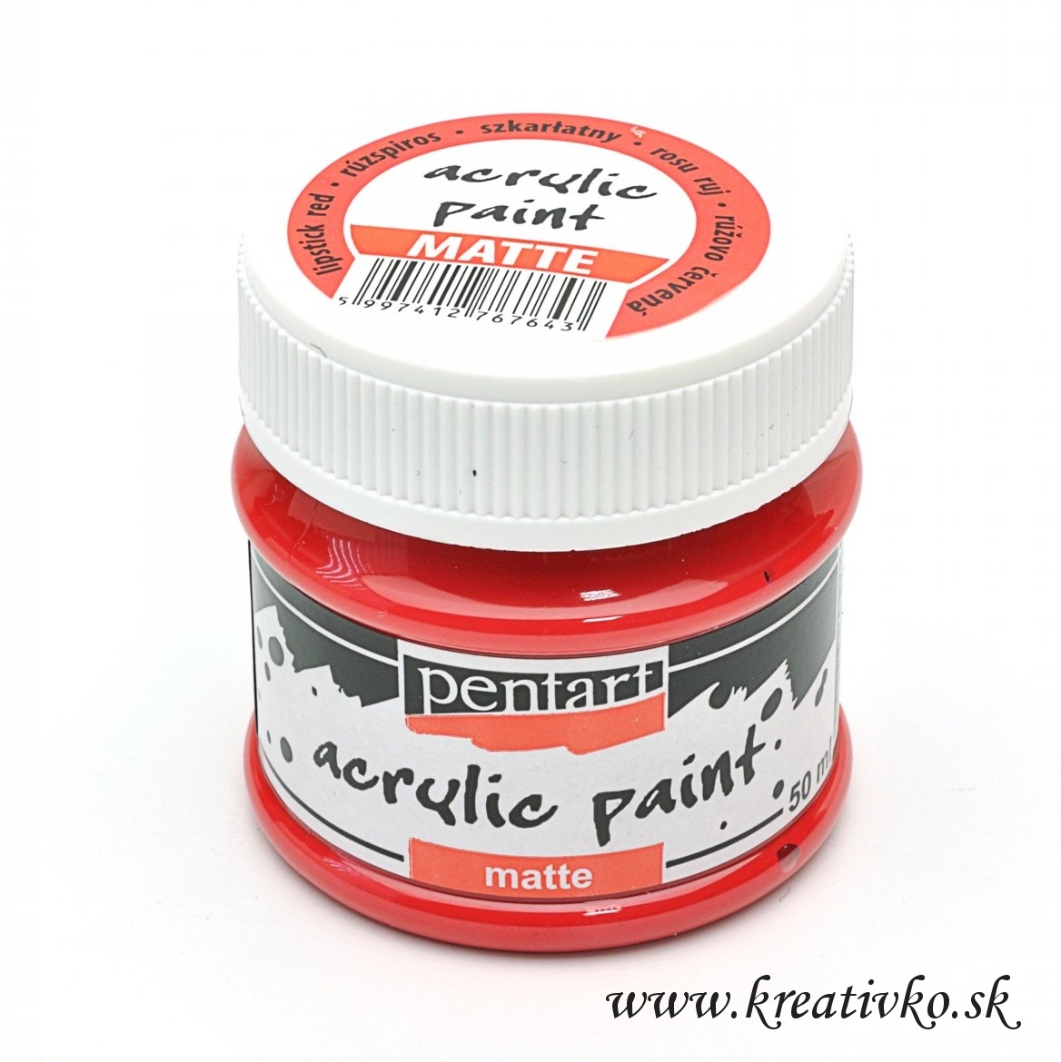 Akrylová farba PENTART (matná) 50 ml - rúžová červená