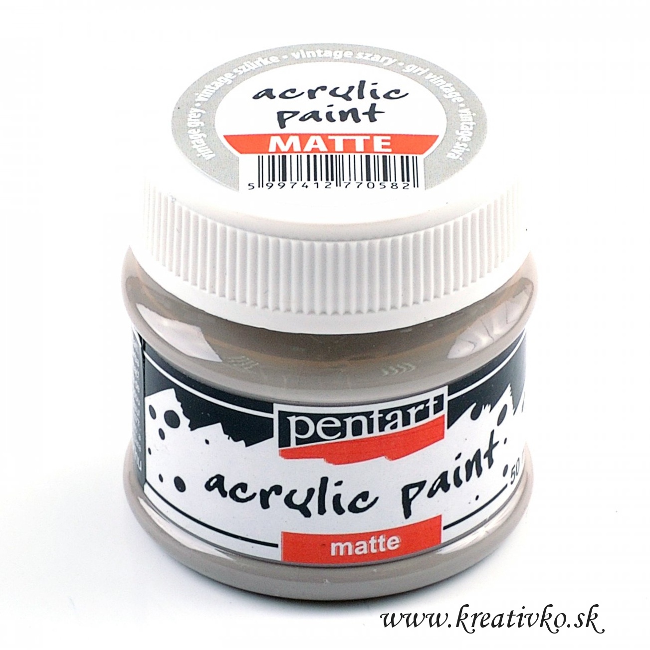 Akrylová farba PENTART (matná) 50 ml - vintage sivá