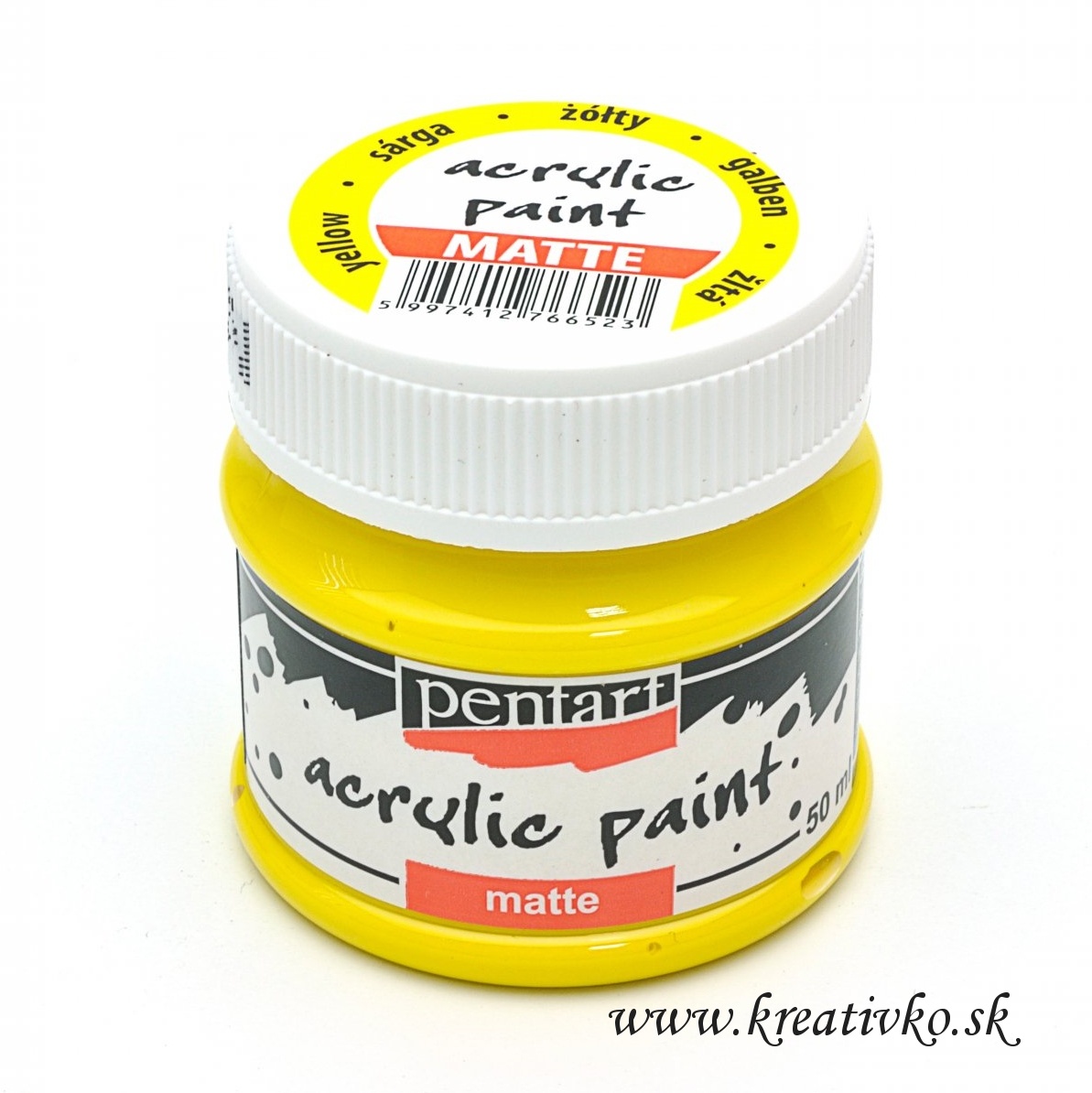 Akrylová farba PENTART (matná) 50 ml - žltá