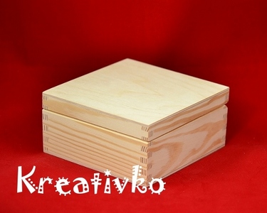 Drevená krabica ŠTVOREC - (13,5 x 13,5 x 7,0 cm)
