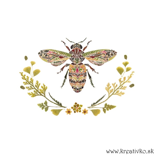 Servítka 33 x 33 cm - Včela