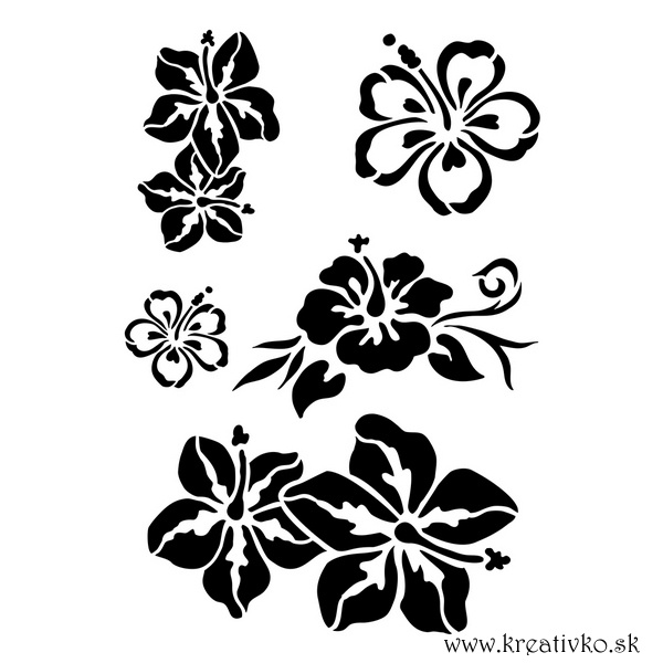 Šablóna (20,0 x 30,0 cm) - Šablóna (20,0 x 30,0 cm) - Karibikové kvety