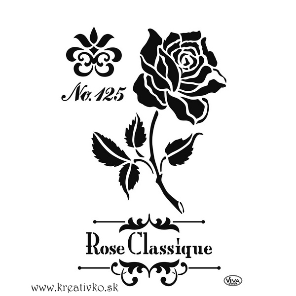 Šablóna (20,0 x 30,0 cm) - Ruža