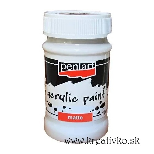 Akrylová farba PENTART (matná) 100 ml - titánová biela