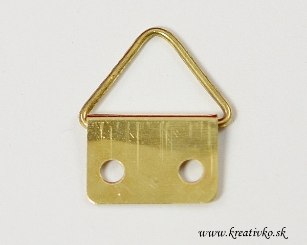 Kovový vešiačik (2,5 x 2,0 cm) - zlatý