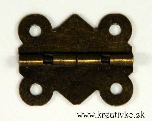Kovové pánty (3,0 x 2,5 cm) - bronzové 