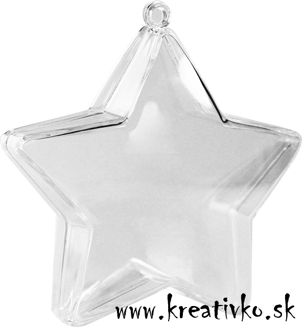 Plastová hviezda (2-dielna) - 8,0 cm