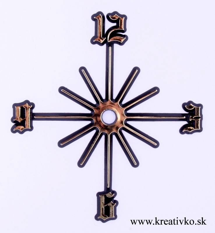 Ciferník na hodiny (staroanglické čísla) - pr. 15,5 cm