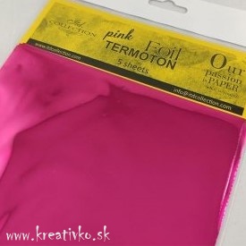 Metalická fólia Termoton (5 ks) - pink