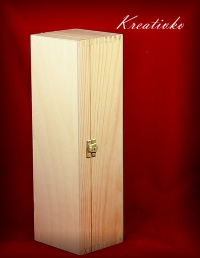 Drevená krabica: na 1 víno - (35,0 x 11,0 x 10,0 cm) - Z