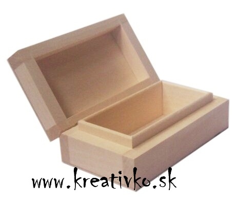 Drevená krabička - (10,0 x 6,0 x 3,5 cm)