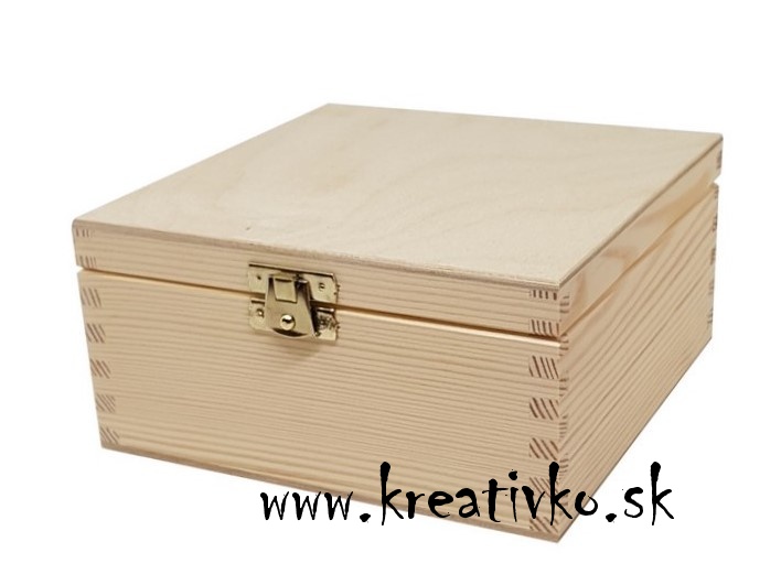 Drevená krabica ŠTVOREC - (13,5 x 13,5 x 7,0 cm) - Z