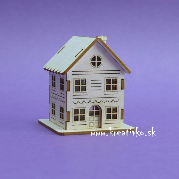 WYK 1347 - 3D - Zimný domček (4,0 x 4,0 x 4,7 cm)