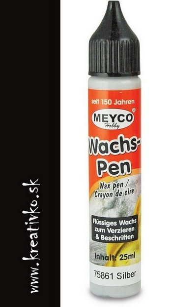 Voskové pero na sviečky MEYCO 25 ml - čierne