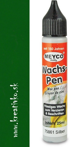 Voskové pero na sviečky MEYCO 25 ml - zelené