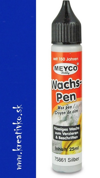 Voskové pero na sviečky MEYCO 25 ml - modré