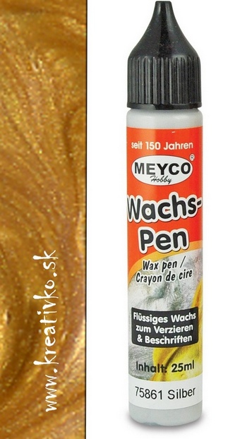 Voskové pero na sviečky MEYCO 25 ml - zlaté