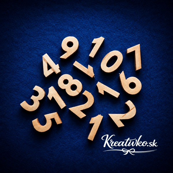 Drevené čísla na hodiny 2,5 cm – arabské