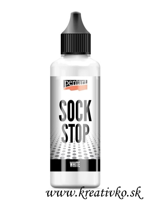 Protišmykový gél Sock Stop Pentart 80 ml – biely