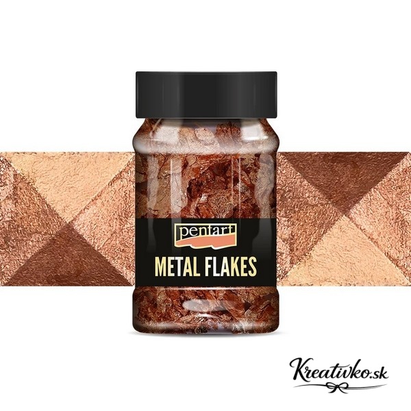 Vločky metalickej dymovej fólie Pentart M5 – meď