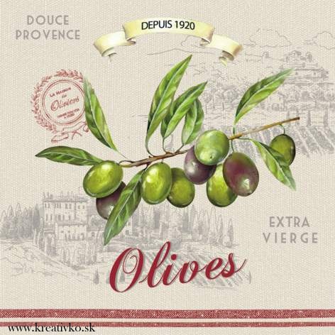 Servítka 33 x 33 cm - Olives