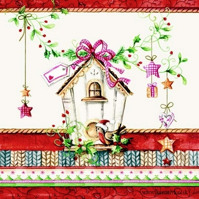 Servítka 33 x 33 cm - Vtáčia búdka