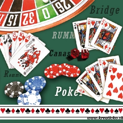 Servítka 33 x 33 cm - Poker