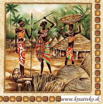 Servítka 33 x 33 cm - Africké ženy