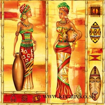 Servítka 33 x 33 cm - Africké ženy