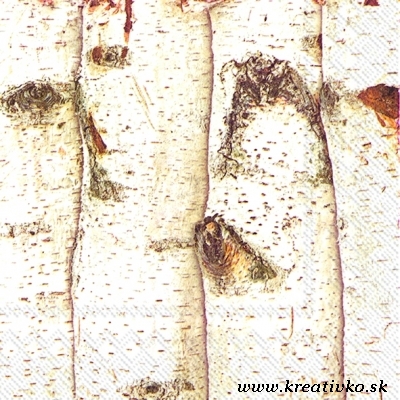 Servítka 33 x 33 cm - Kôra stromu (breza)