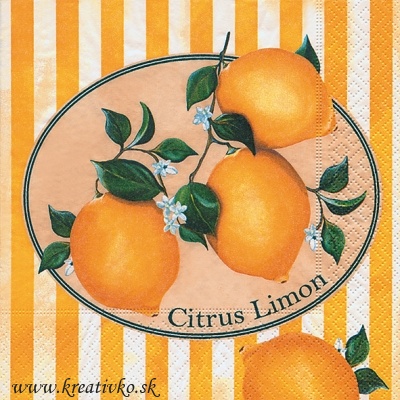 Servítka 33 x 33 cm - Citrus Limon