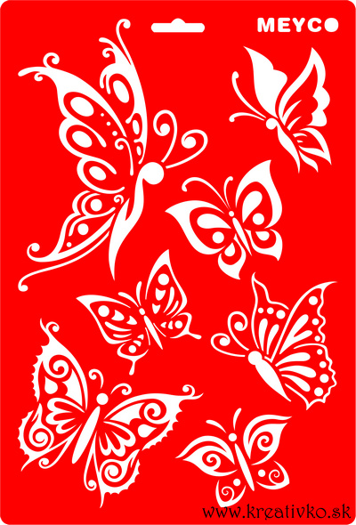 Šablóna (20,0 x 30,0 cm) - motýle