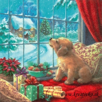 Servítka 33 x 33 cm - Psík