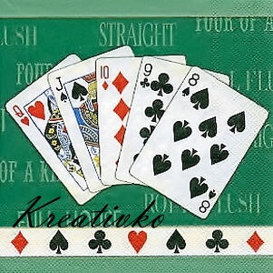 Servítka 33 x 33 cm - Žolíkové karty