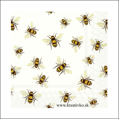 Servítka 25 x 25 cm - Včely