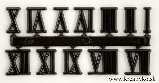 Čísla 2,5 cm - rímske - rovné (čierne)