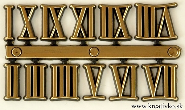 Čísla 2,0 cm - rímske - oblúčik (zlaté)