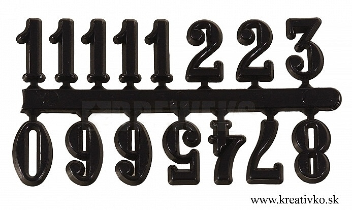 Čísla 1,5 cm - arabské (čierne)