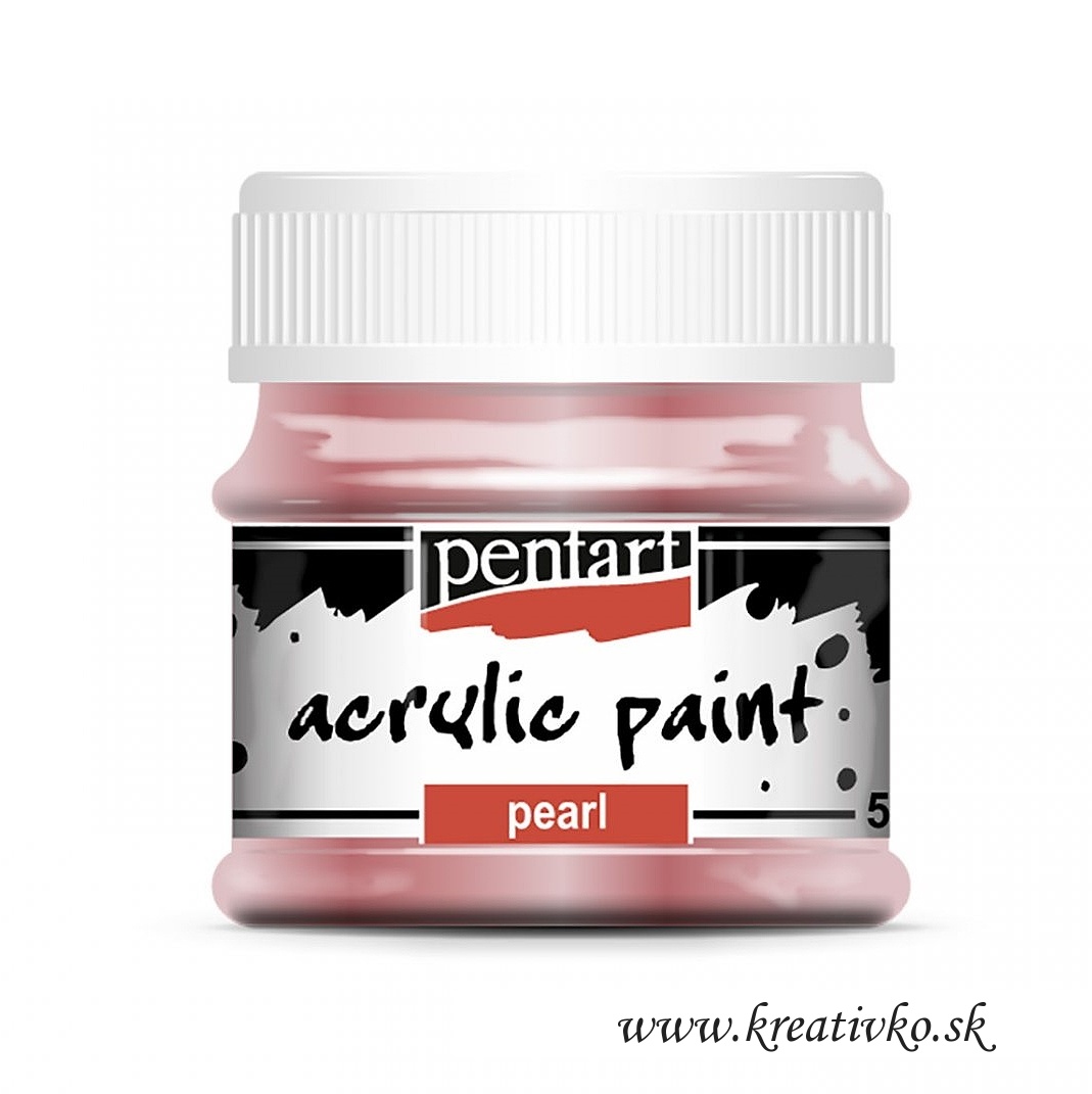 Akrylová farba PENTART (perleťová) 50 ml - ružová