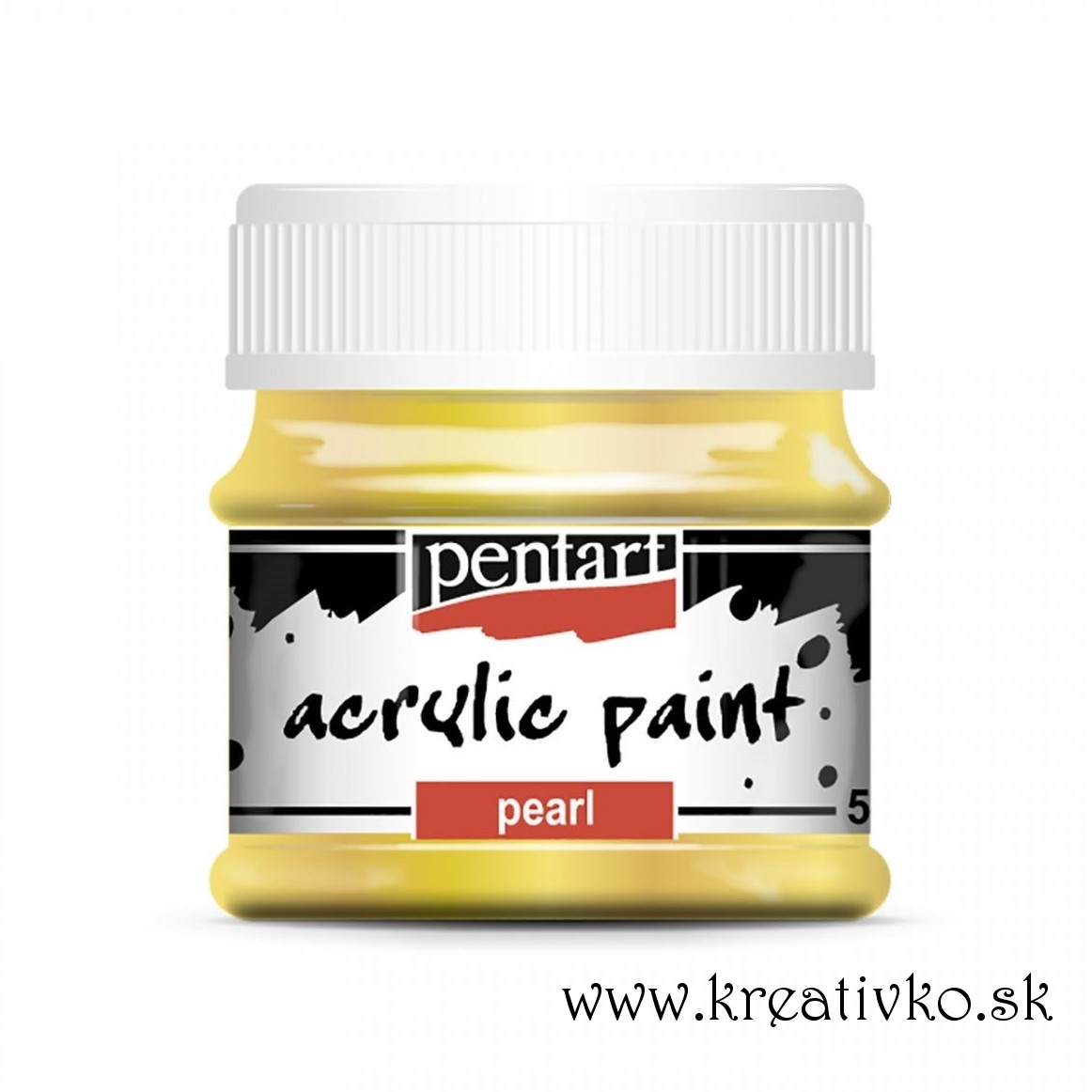 Akrylová farba PENTART (perleťová) 50 ml - žltá