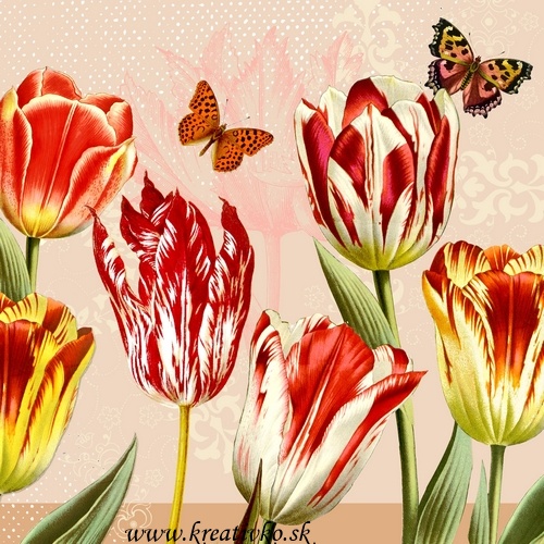 Servítka 33 x 33 cm - Tulipány
