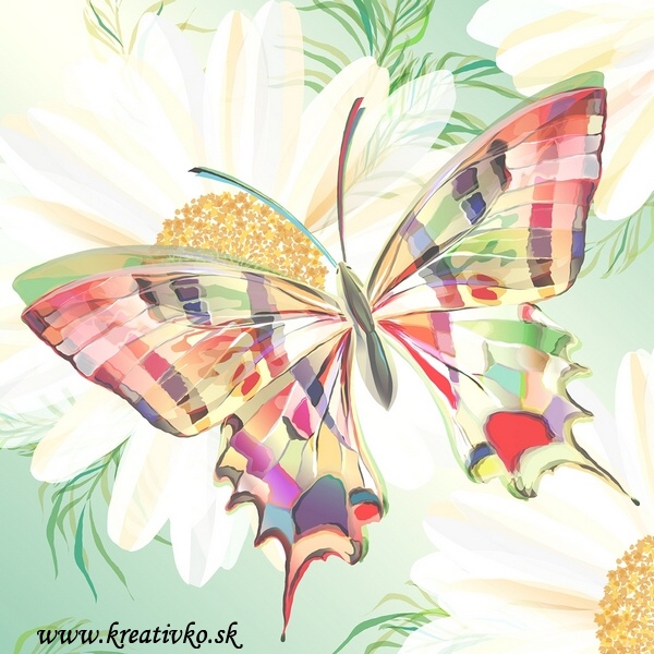 Servítka 33 x 33 cm - Motýľ