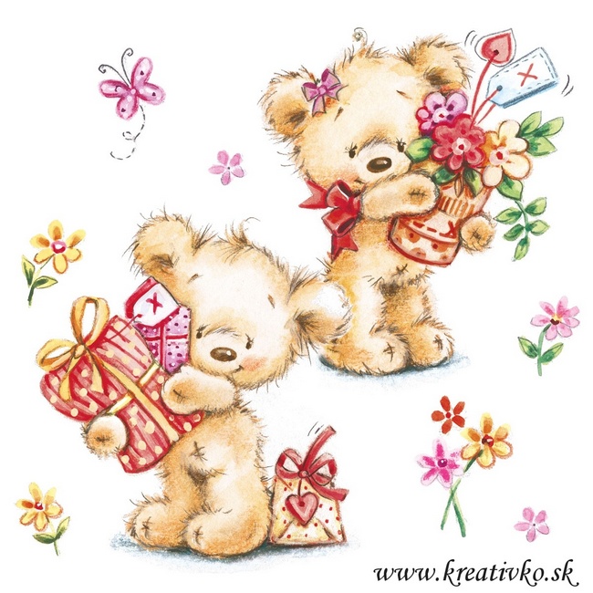 Servítka 33 x 33 cm - Medvedíci